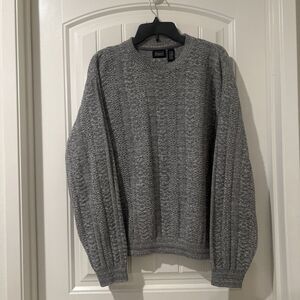 Haggar Men's Gray Knit Crew Neck Long Sleeves Sweater Size XL NWOT